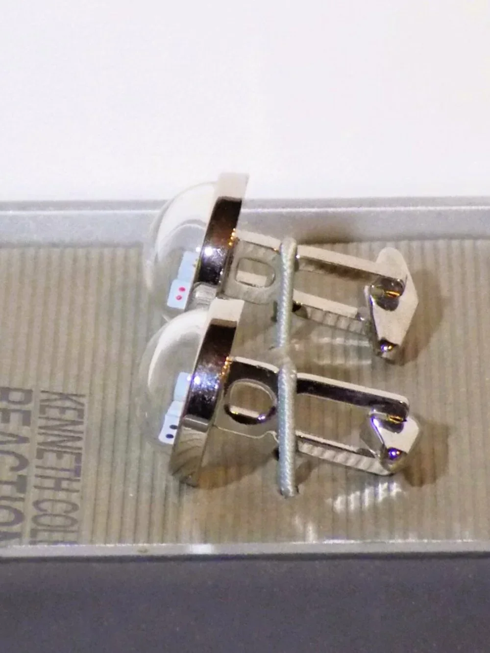Vintage Kenneth Cole Reaction Novelty Cufflinks Mini Floating Dice in Globes